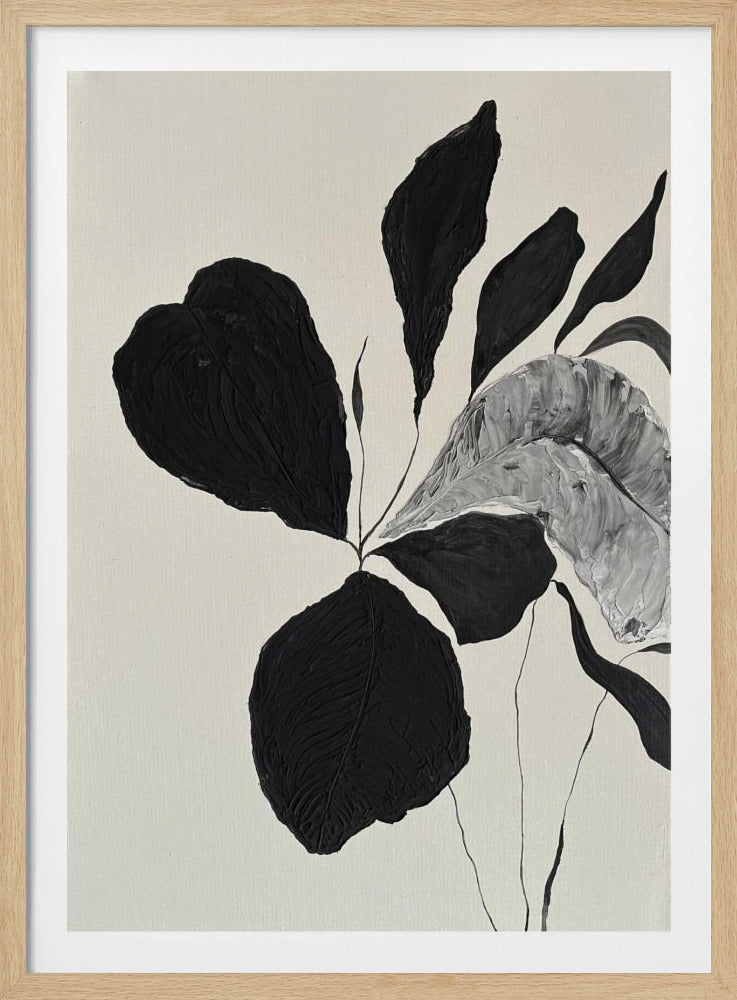 Monochrome Blätter | Poster