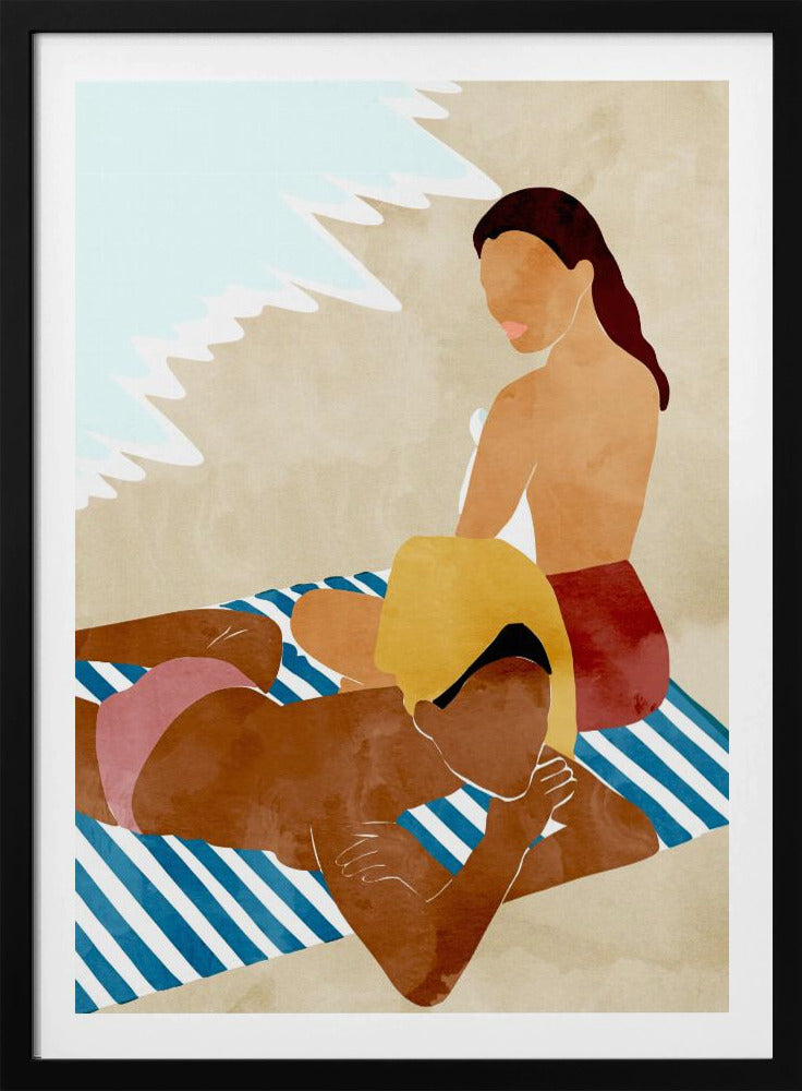 Minimalistische Strandszene | Poster