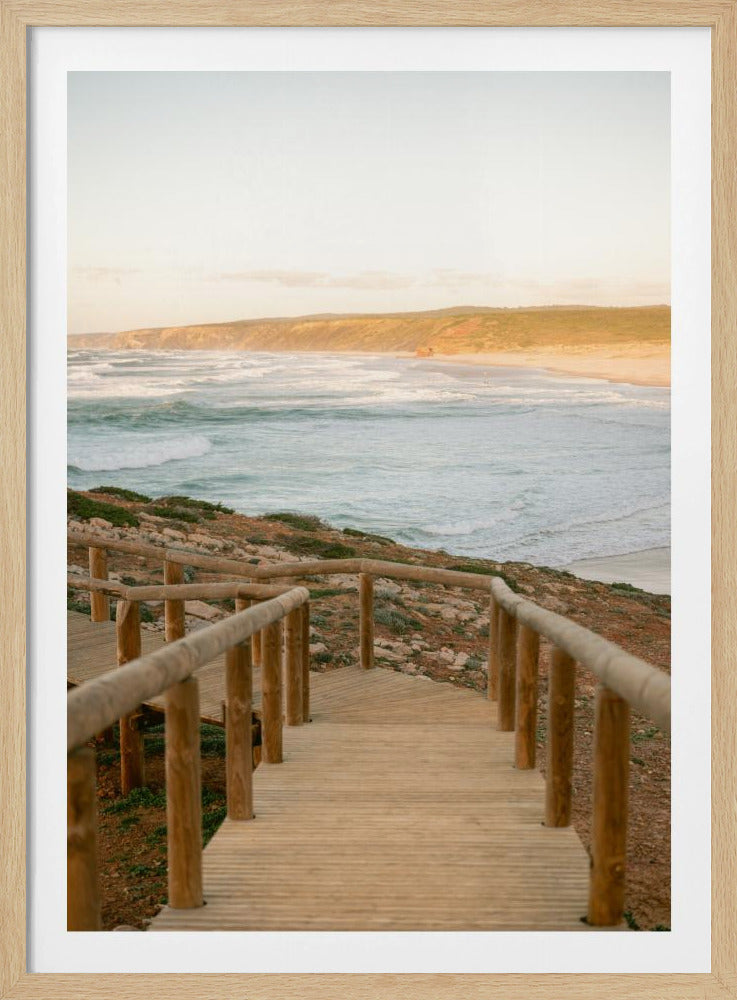 Ruhige Küstenlandschaft bei Sonnenuntergang | Poster