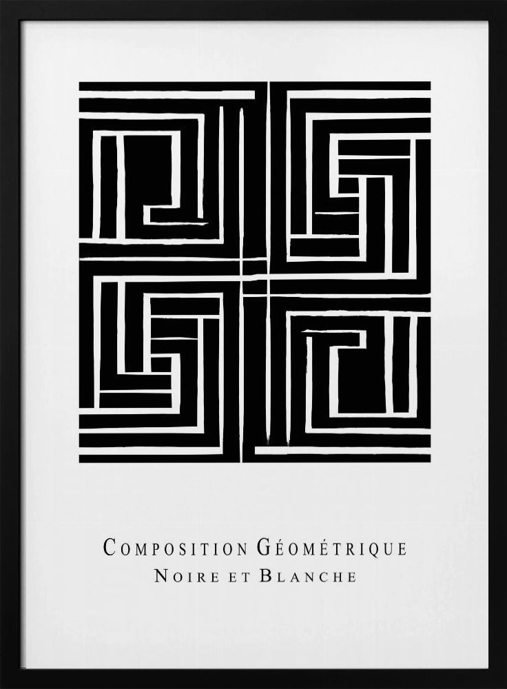 Komposition Géométrique Noire et Blanche | Poster