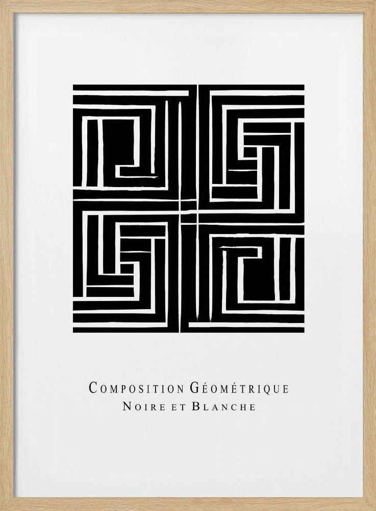 Komposition Géométrique Noire et Blanche | Poster