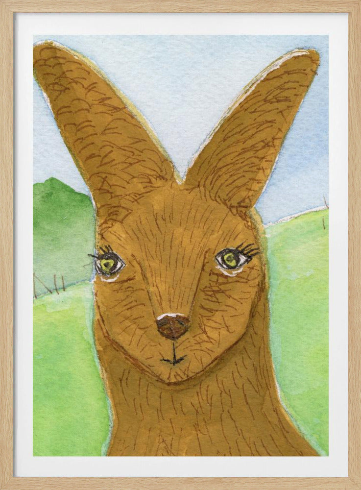Kangaroo Wallaby Face Nursery Room | Poster