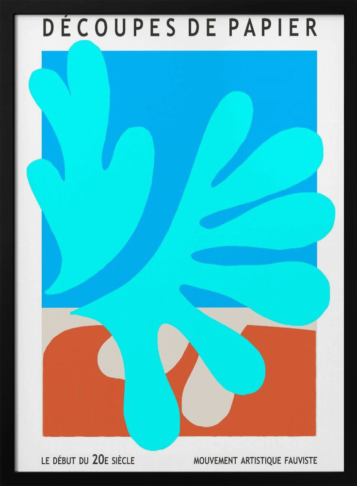 Organische Formen und leuchtende Blautöne | Poster
