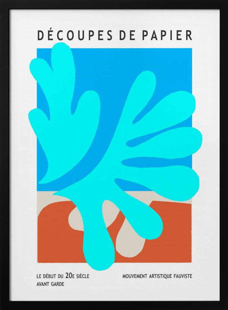 Organische Formen und leuchtende Blautöne | Poster