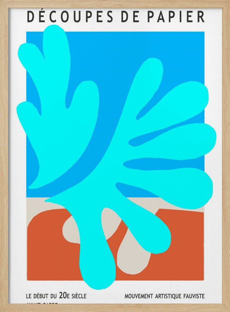 Organische Formen und leuchtende Blautöne | Poster
