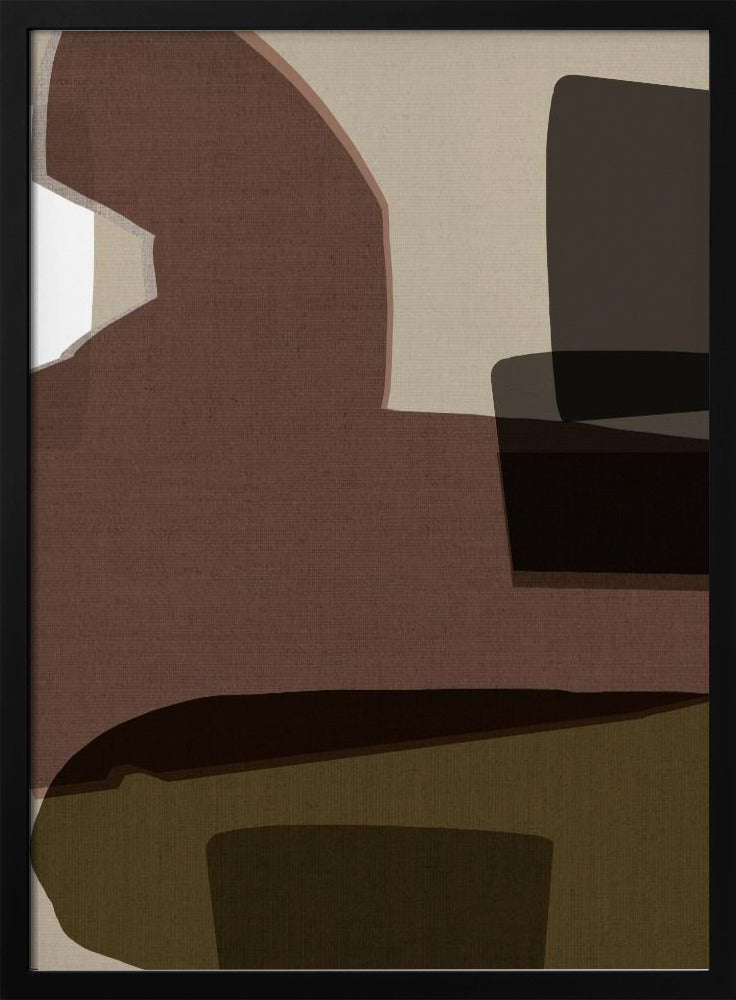 Mehrschichtige geometrische Formen und Erdtöne | Poster