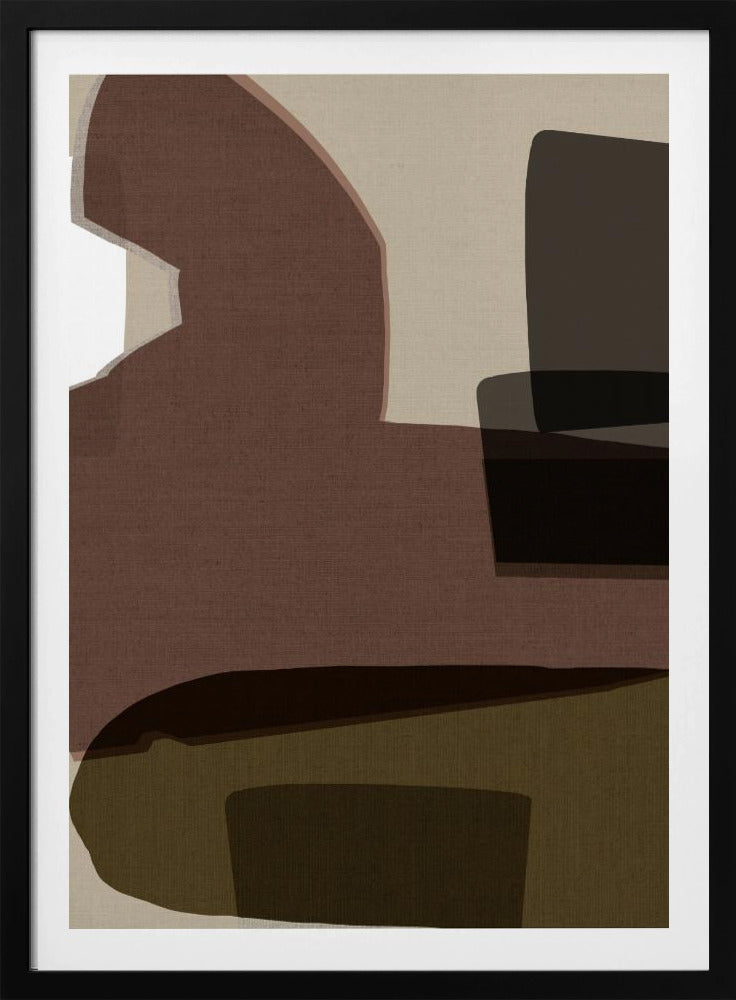Mehrschichtige geometrische Formen und Erdtöne | Poster