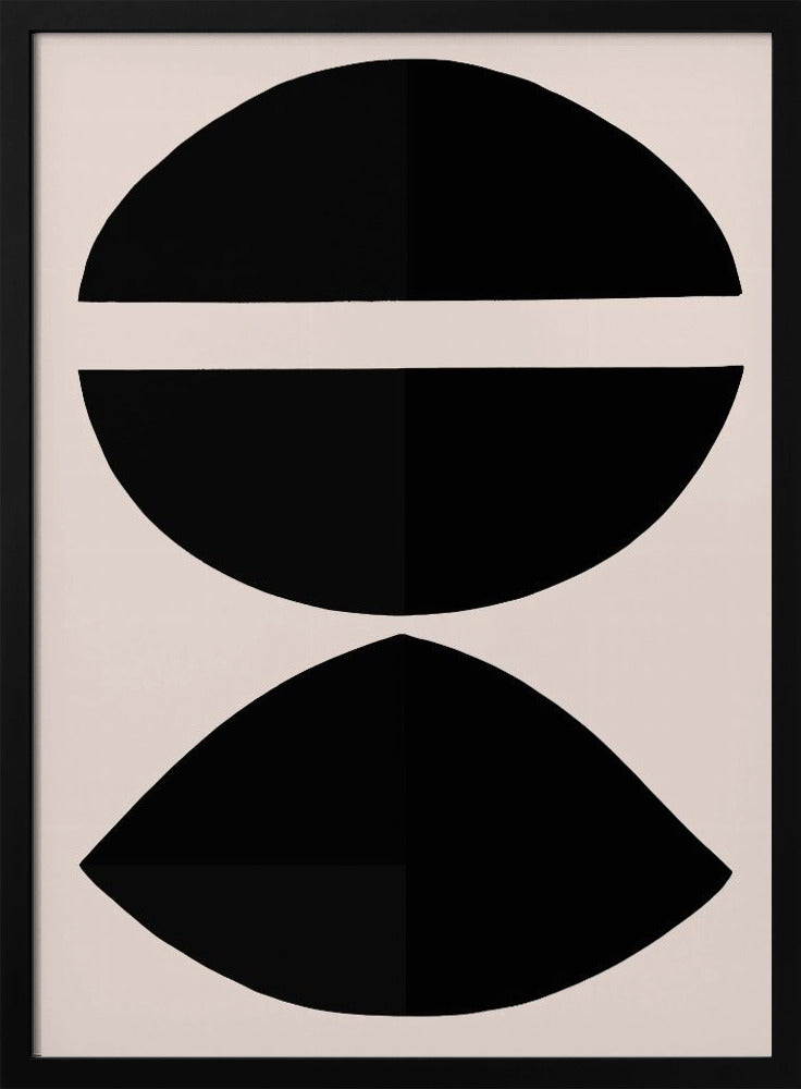 Schwarze geometrische Formen | Poster