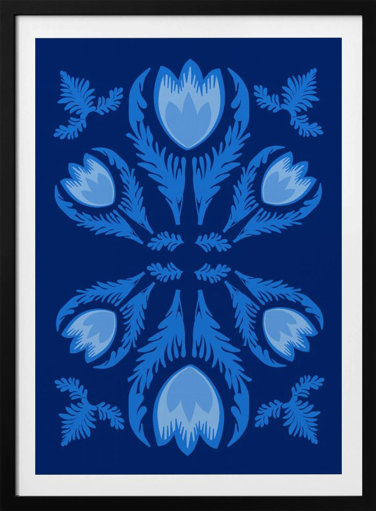Grafische Blumen, leuchtende Tulpen | Poster