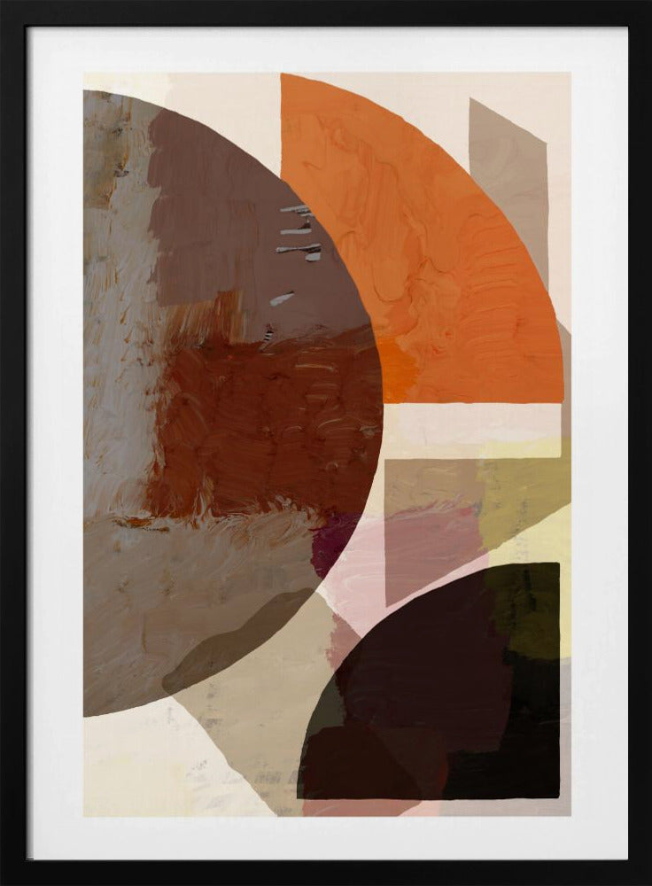 Kräftige geometrische Formen und erdige Töne | Poster
