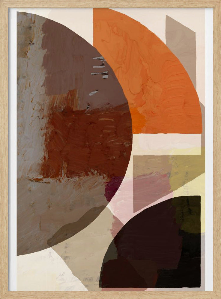 Kräftige geometrische Formen und erdige Töne | Poster