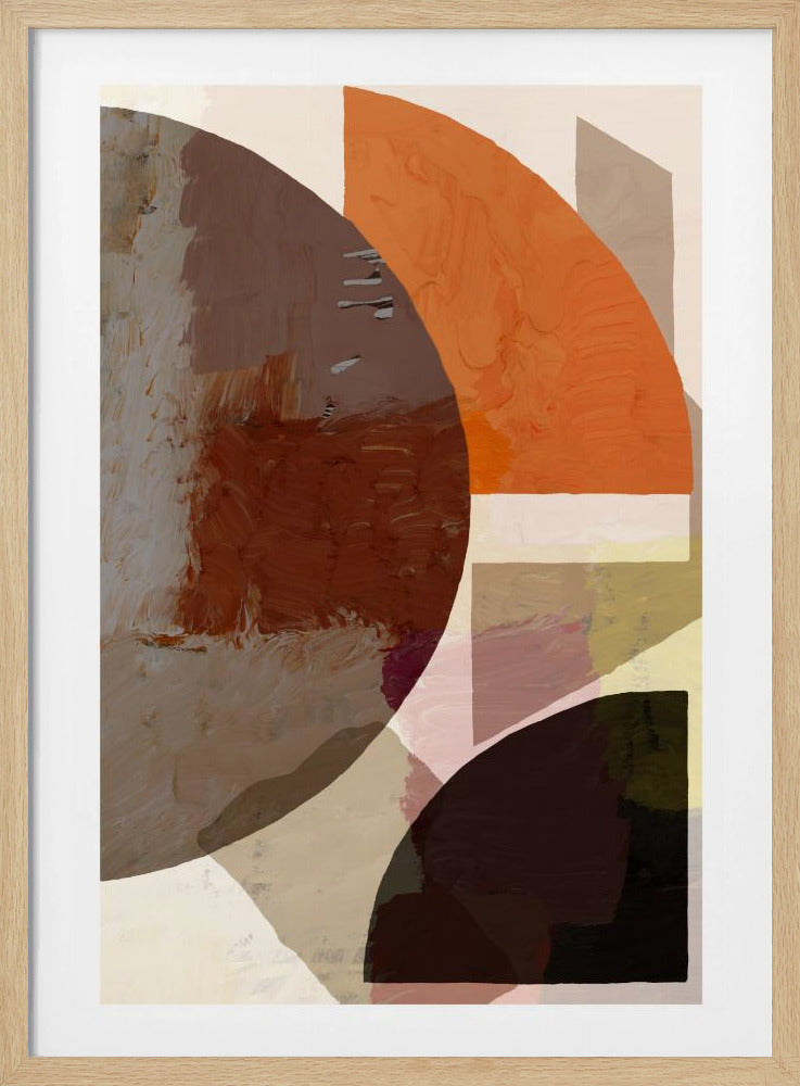 Kräftige geometrische Formen und erdige Töne | Poster