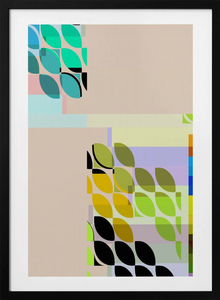 Bunte blattähnliche Formen | Poster