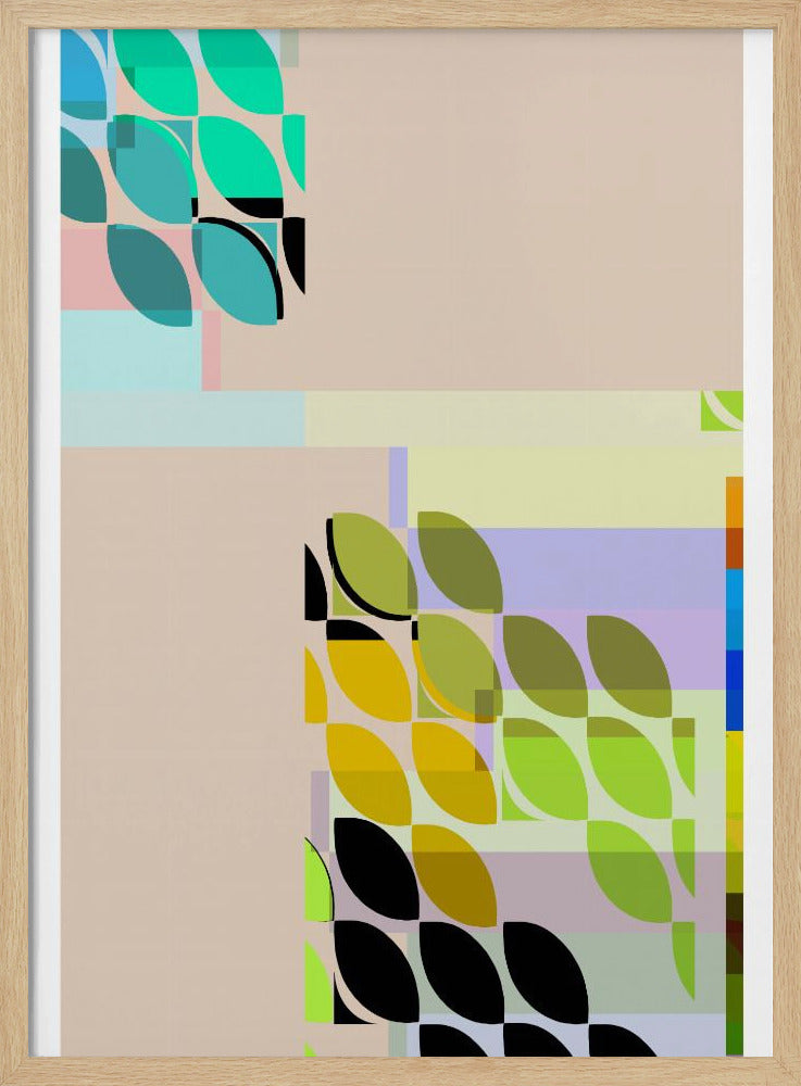 Bunte blattähnliche Formen | Poster