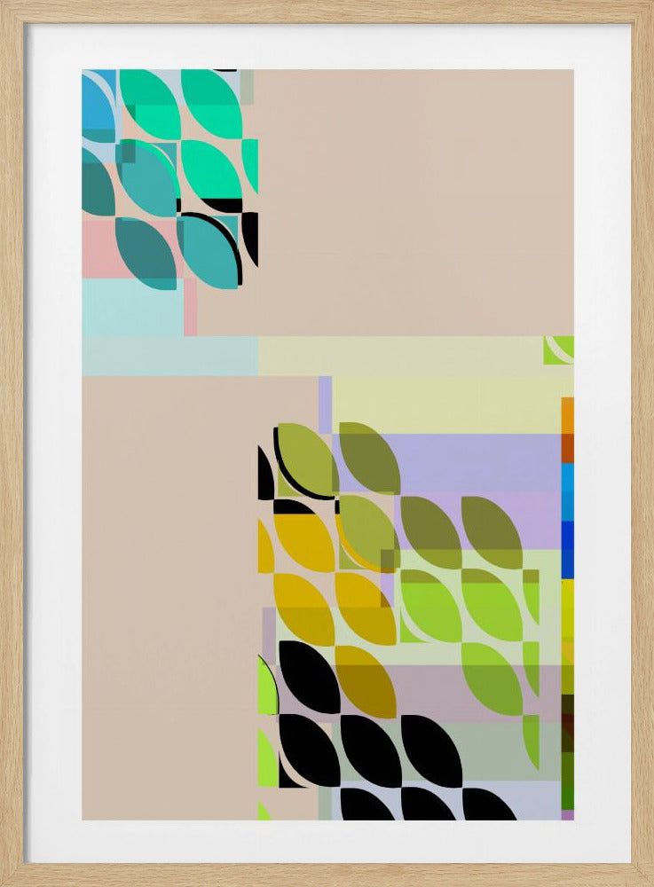 Bunte blattähnliche Formen | Poster