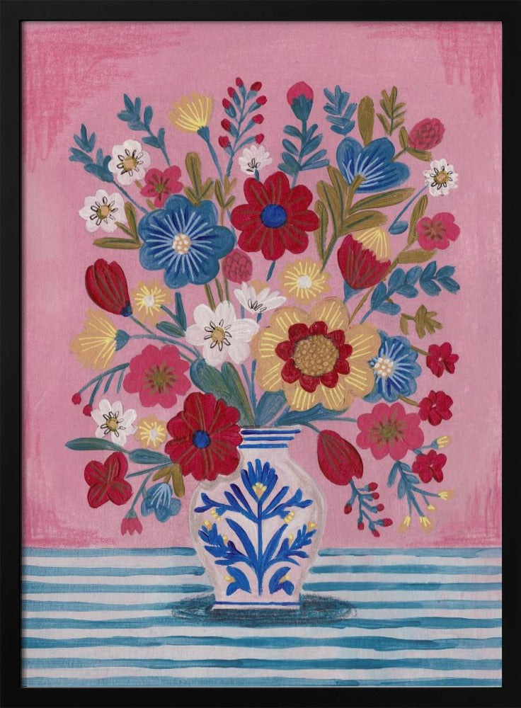 Vase mit üppigem Blumenstillleben | Poster