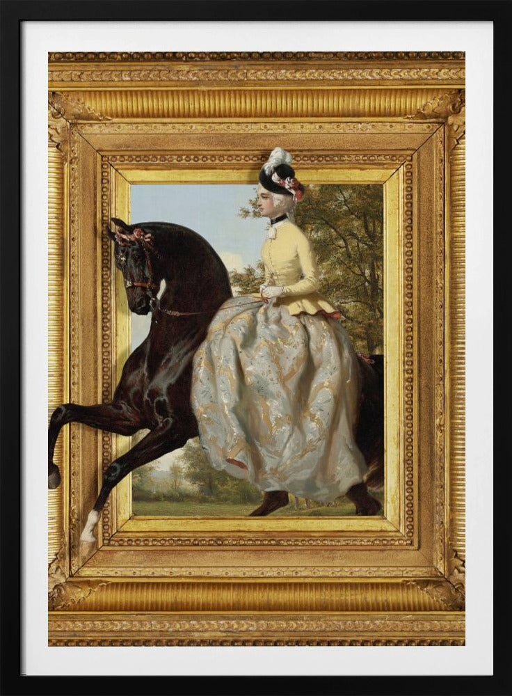 Die Dame und ihr Pferd | Poster