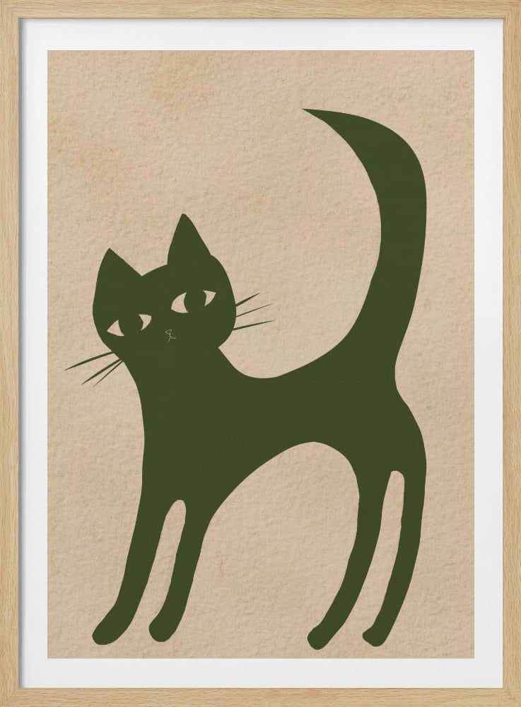 Grüne Katze | Poster