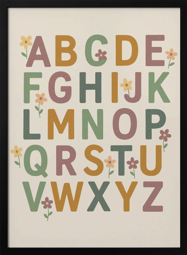 Florales Alphabet Freude | Poster