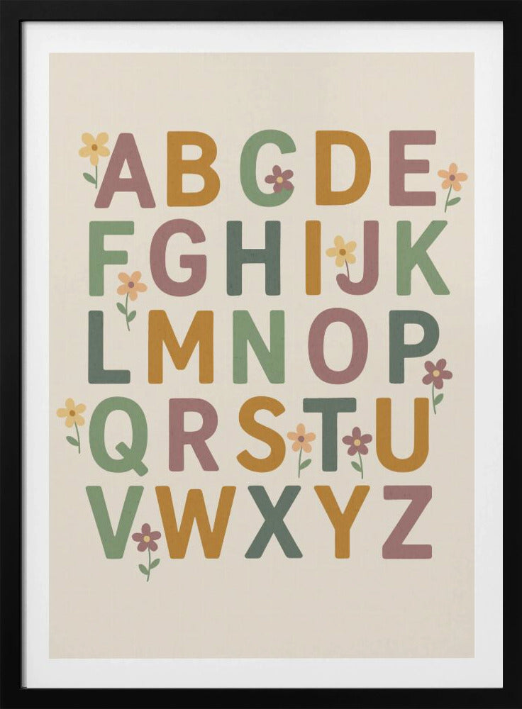 Florales Alphabet Freude | Poster