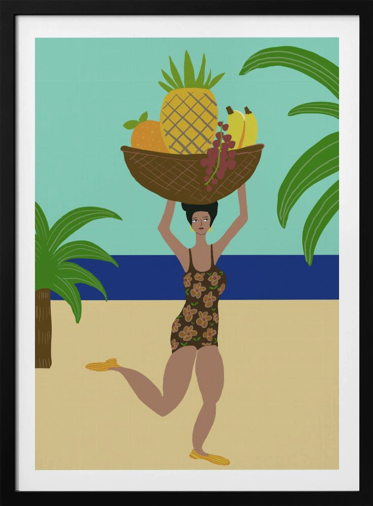 Tropische Früchte am Strand | Poster