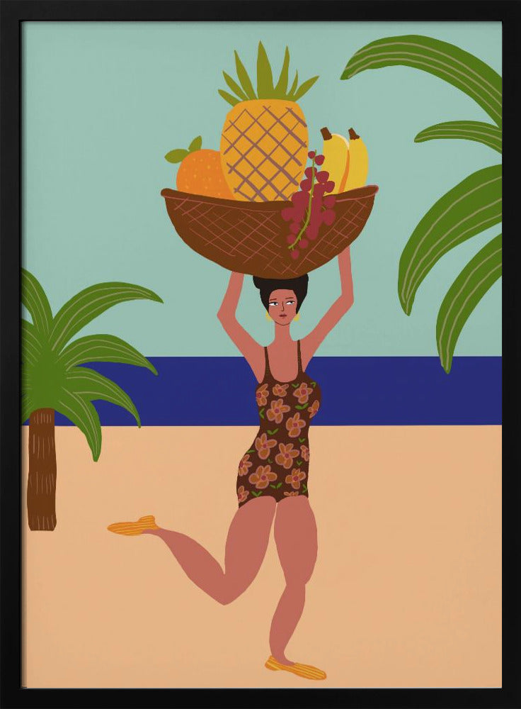 Tropische Früchte am Strand | Poster