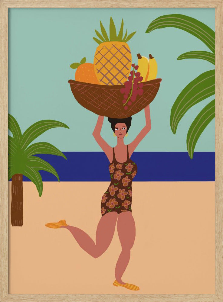 Tropische Früchte am Strand | Poster