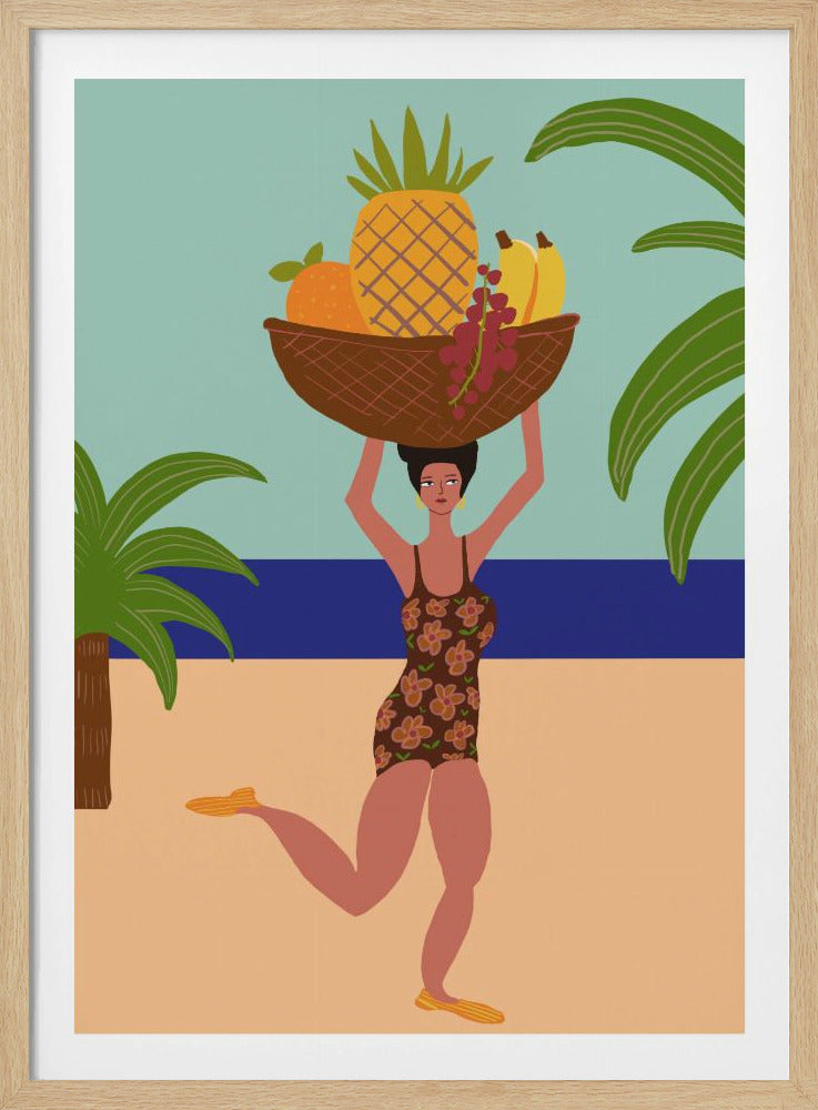 Tropische Früchte am Strand | Poster