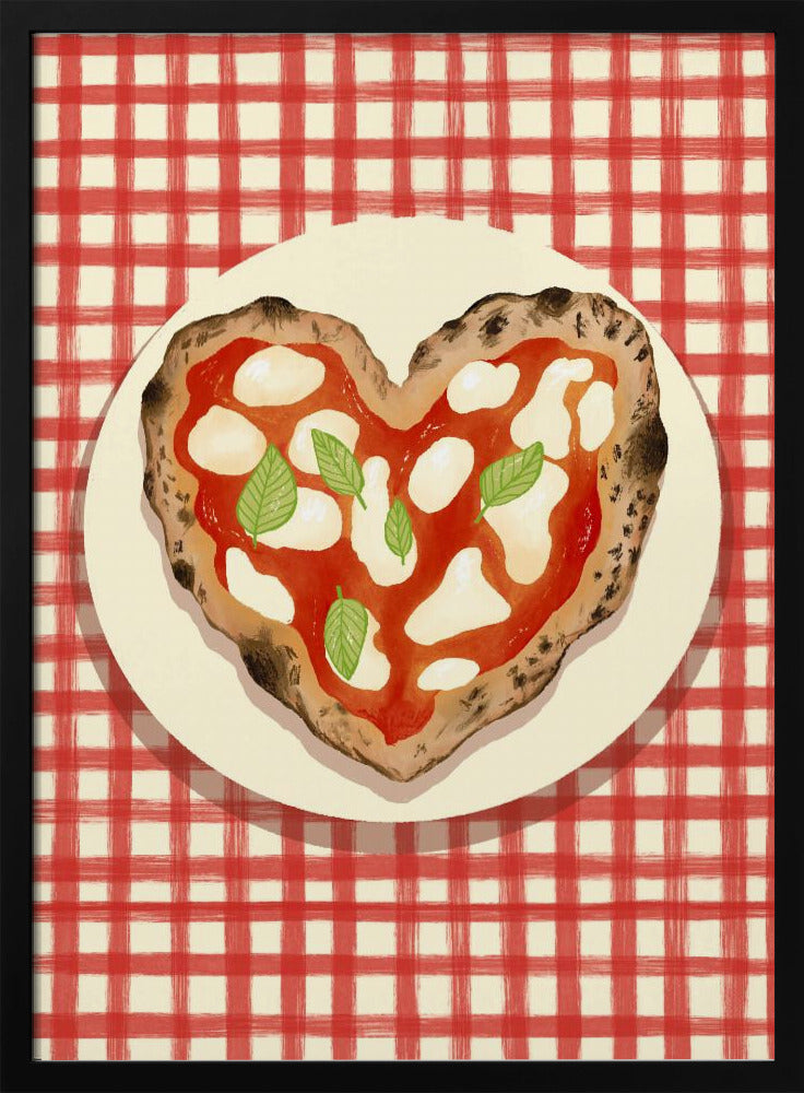 Pizza Herz kariert | Poster