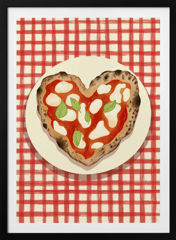 Pizza Herz kariert | Poster