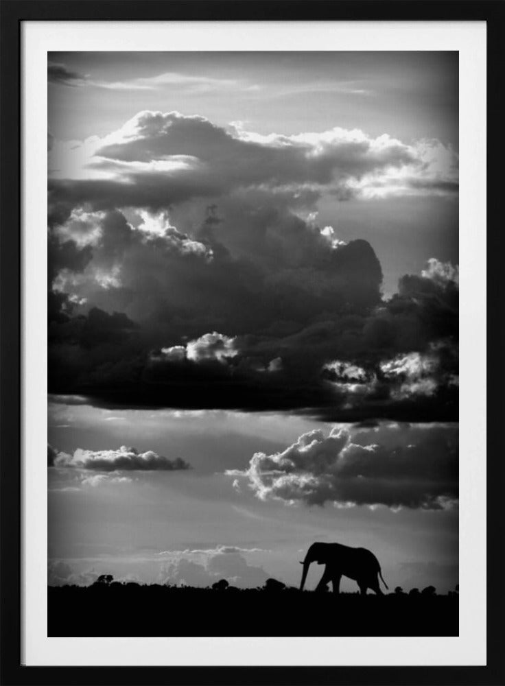 Er geht unter einem afrikanischen Himmel | Poster