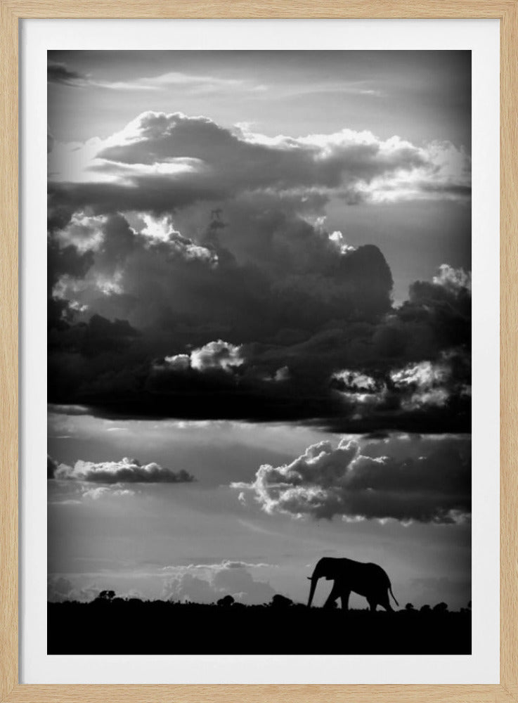 Er geht unter einem afrikanischen Himmel | Poster