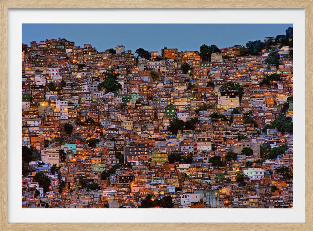 Einbruch der Dunkelheit in der Favela da Rocinha | Poster