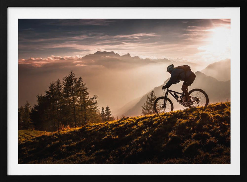 Radfahren in der goldenen Stunde | Poster