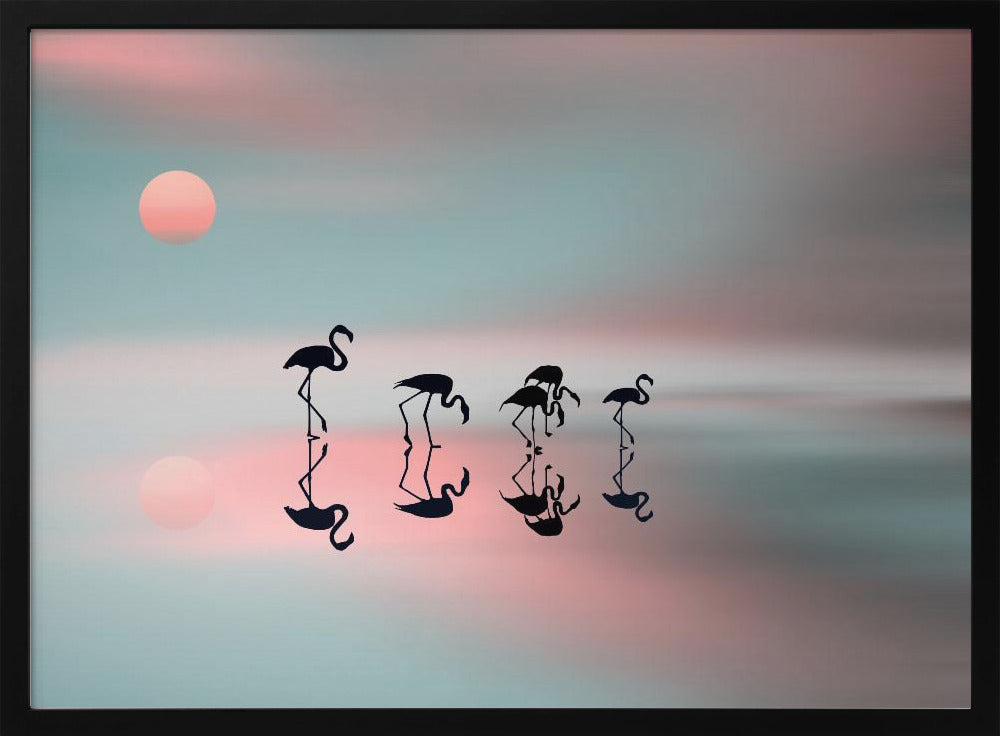 Flamingos-Familie. | Poster