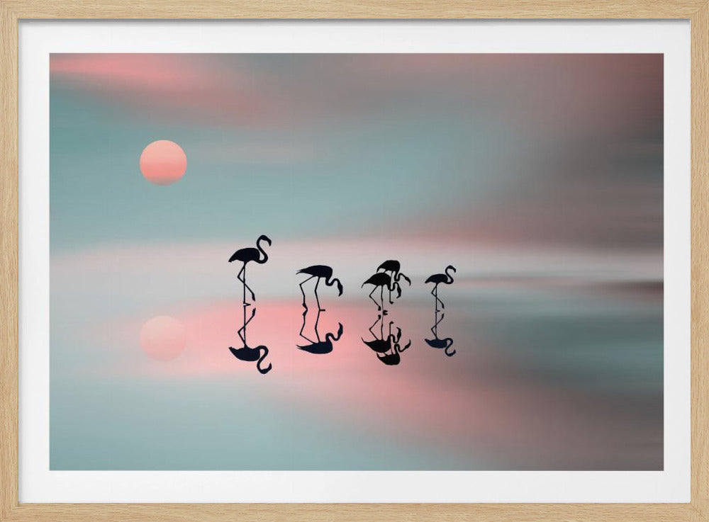 Flamingos-Familie. | Poster