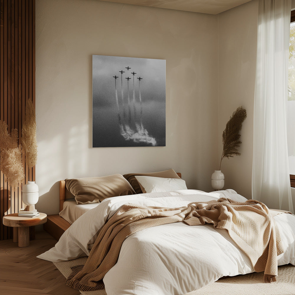 Sechs auf Wolke | Leinwand
