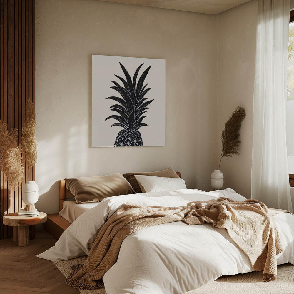 Schwarze Ananas | Leinwand
