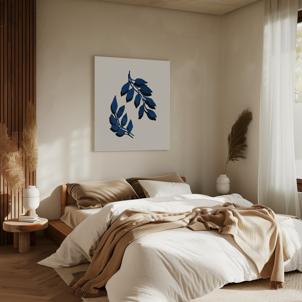 Blue Twig Brush | Canvas