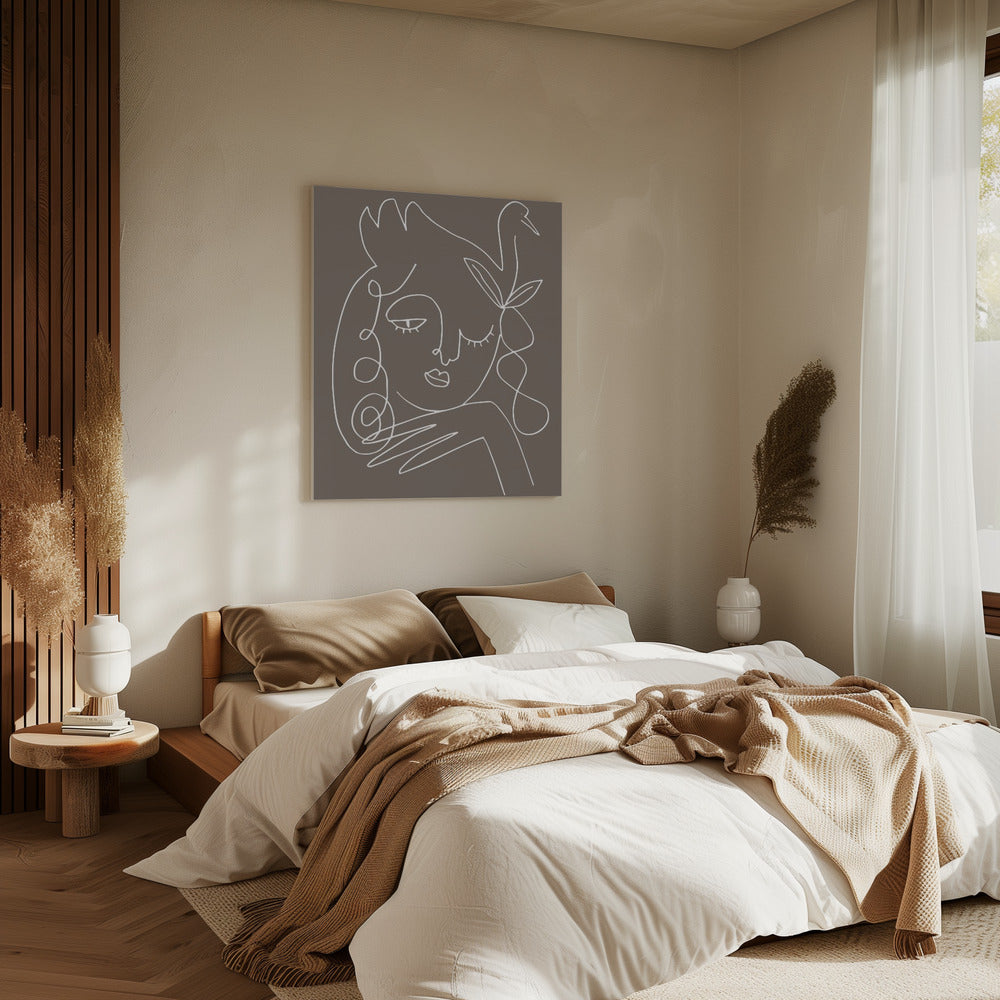 Der Schwan Braun | Leinwand