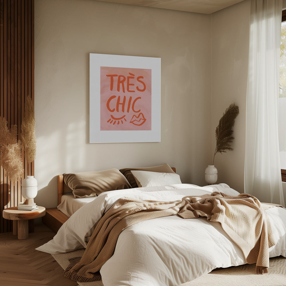 Très Chic rosa Rahmen | Leinwand