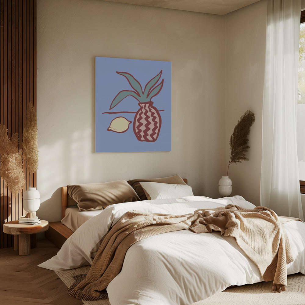 Blaue Zitrone | Leinwand