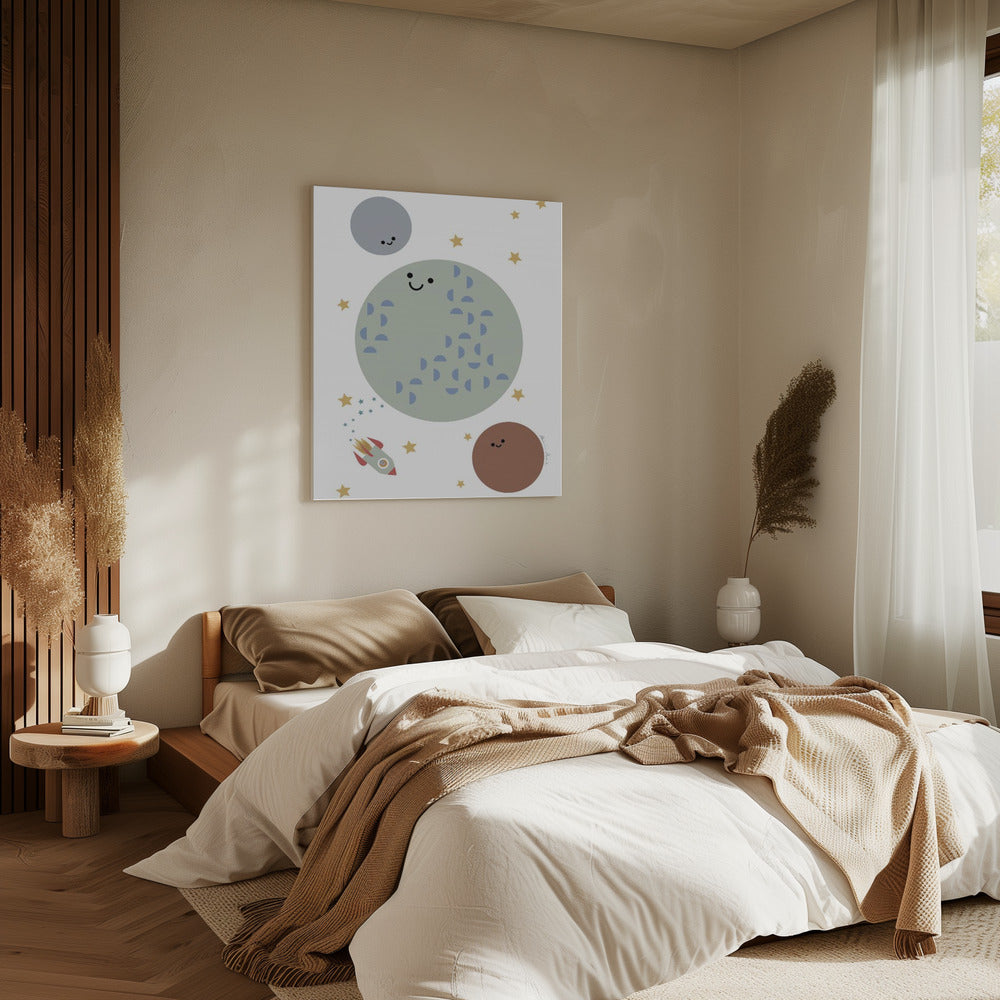 Solar Erde Mond | Leinwand