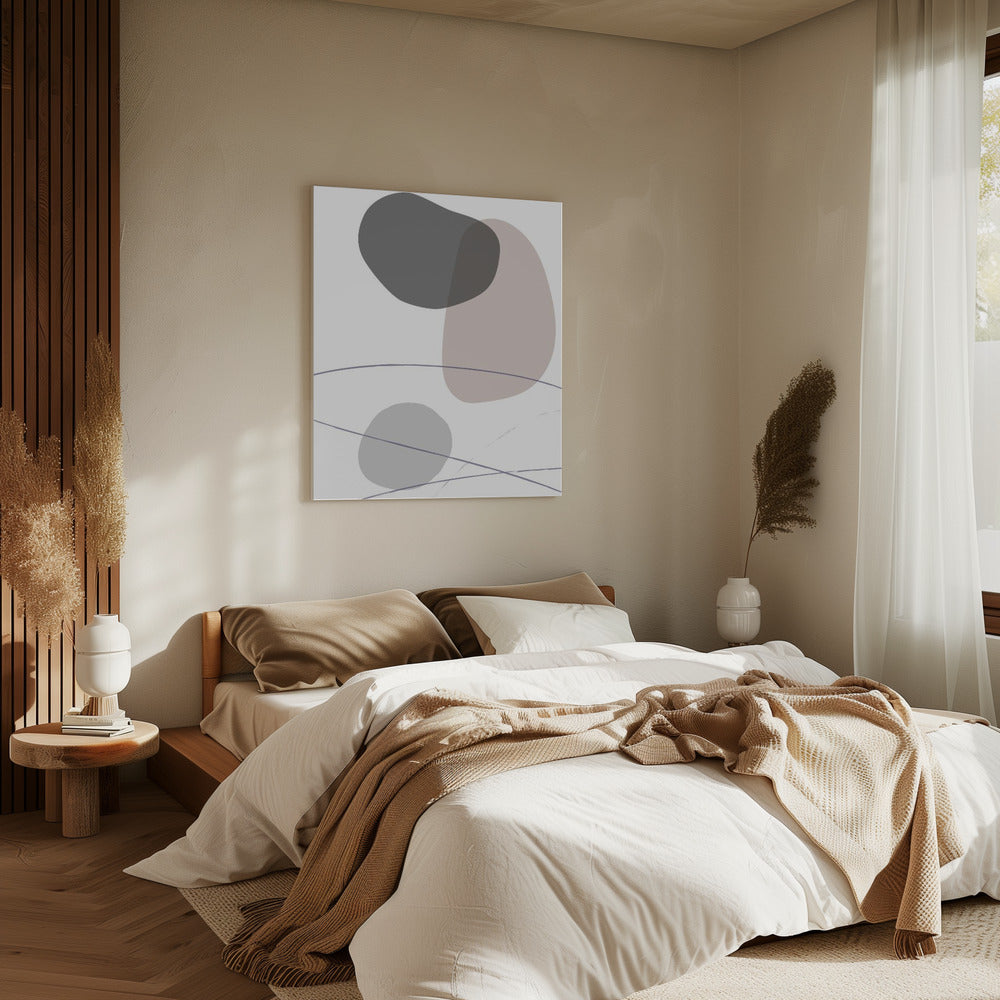 New Shapes Beige 03 | Leinwand