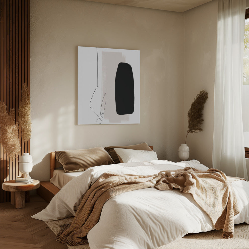 Schwarze und graue Formen | Leinwand