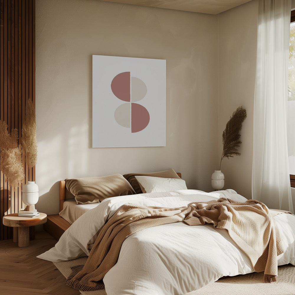 Geometrische Formen in Erdtönen | Leinwand