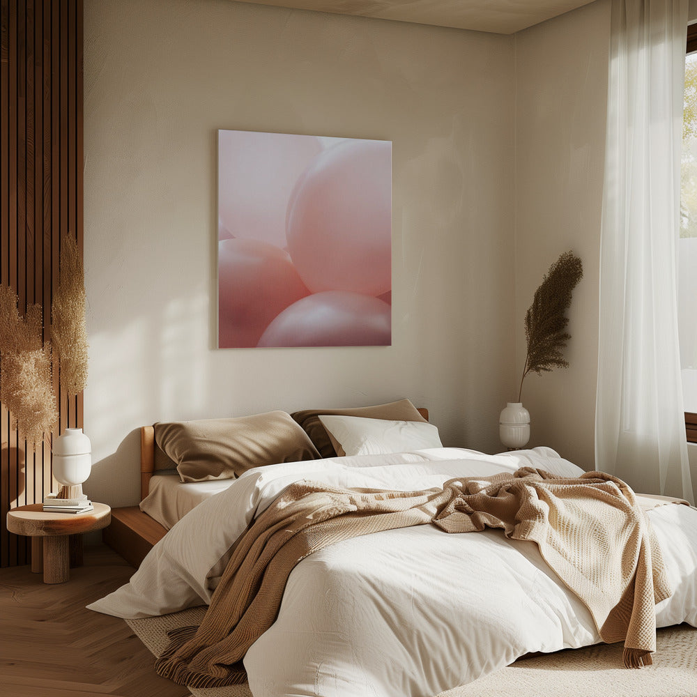 Zartrosa Luftballons | Leinwand