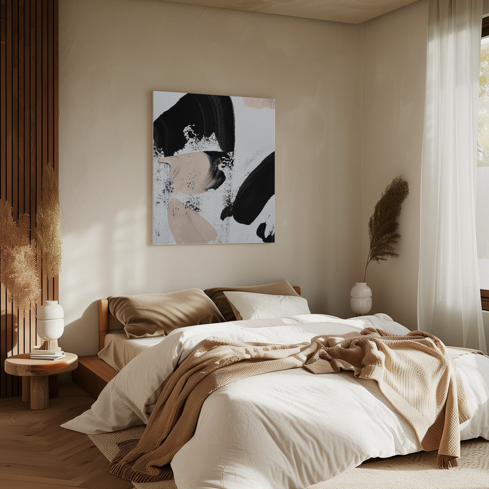 Schwarz und Nude | Leinwand
