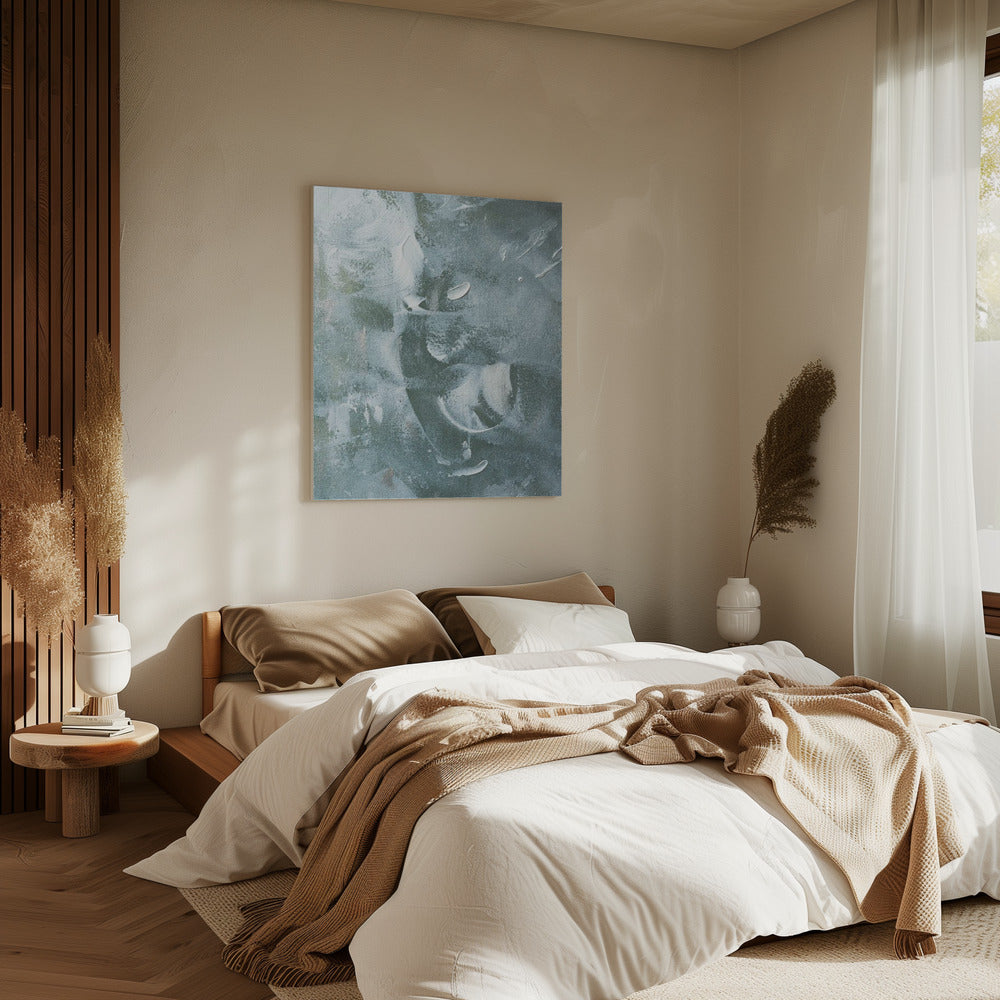 Grünes und weißes Acryl | Leinwand