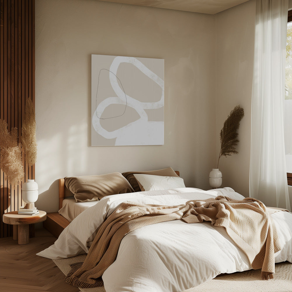 Ineinander verschlungene organische Formen | Leinwand
